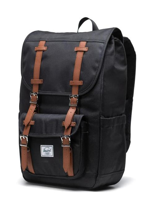LITTLE AMERICA MID Mid size backpack BLACK - Backpacks & School and Leisure