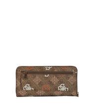 Guess Eliette Zip Around Wallet Milk Multi Logo - Buy At Outlet  