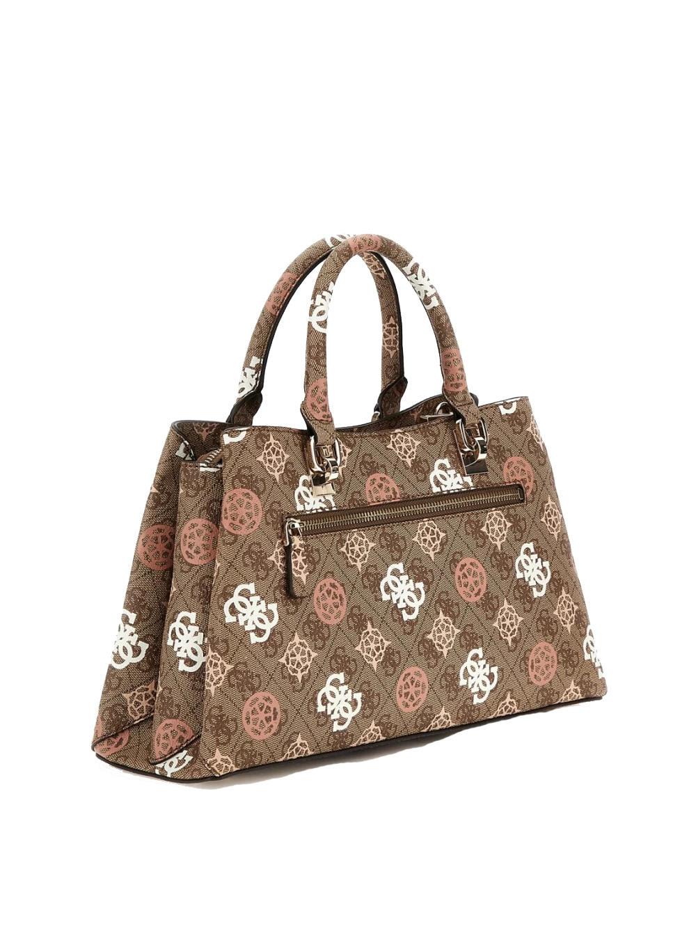 Guess Eliette Hand Bag, With Shoulder Strap Milk Multi Logo - Buy 
