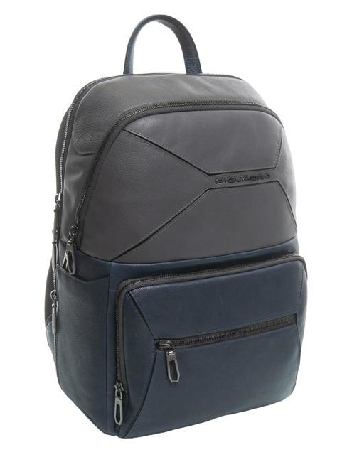 RHINO Leather backpack for 14" pc grey/blue - Laptop backpacks