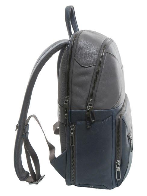 RHINO Leather backpack for 14" pc grey/blue - Laptop backpacks