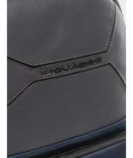 PIQUADRO RHINO Leather backpack for 14" pc grey/blue - Laptop backpacks - 5
