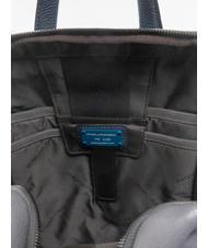 PIQUADRO RHINO Leather backpack for 14" pc grey/blue - Laptop backpacks - 6