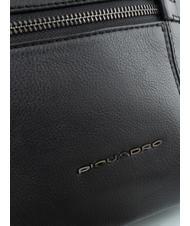 PIQUADRO BAE 15 "laptop briefcase in leather Black - Work Briefcases - 4