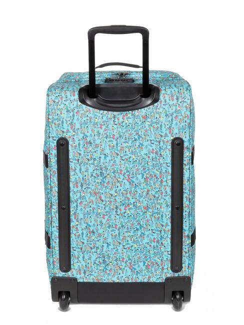 TRANVERZ M Medium trolley wally pattern blue - Semi-rigid Trolley Cases