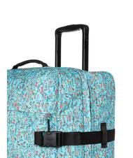 EASTPAK TRANVERZ M Medium trolley wally pattern blue - Semi-rigid Trolley Cases - 5