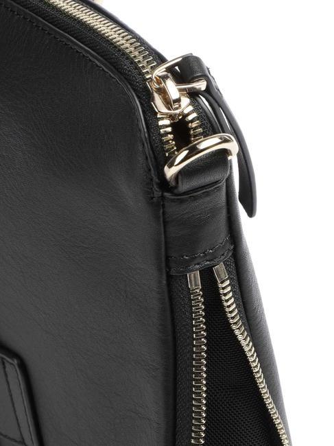 CIRCLE 14" leather laptop bag Black - Work Briefcases