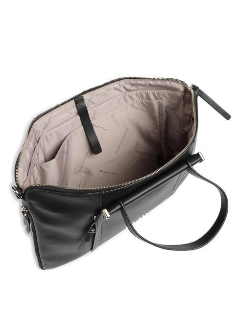 CIRCLE 14" leather laptop bag Black - Work Briefcases