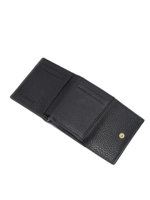 METALLIC SOFT Pebbled leather wallet Black - Women’s Wallets
