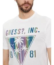 GUESS PALMS Cotton T-shirt purwhite - T-shirt - 3