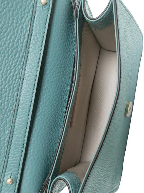 TULIP Hammered leather shoulder bag aqua - Women&rsquo;s Bags
