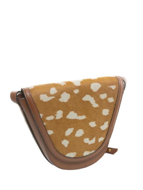 JOSEPHINE PONY Leather bag with ponyskin style insert mul.brule/brule - Women’s Bags