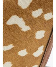 COCCINELLE JOSEPHINE PONY Leather bag with ponyskin style insert mul.brule/brule - Women’s Bags - 3