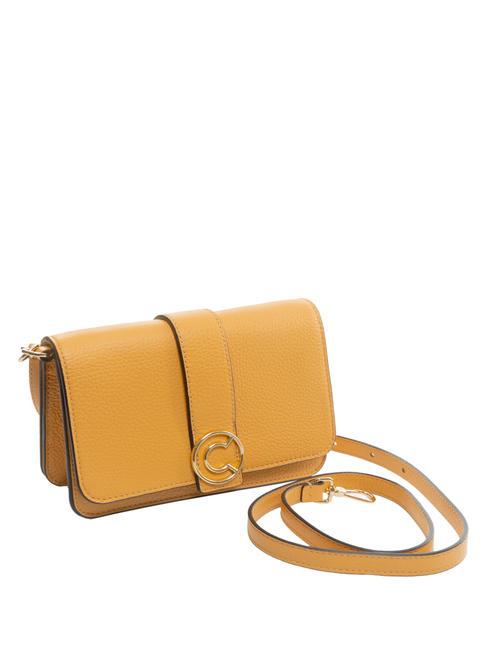TULIP Hammered leather shoulder bag apricot - Women&rsquo;s Bags