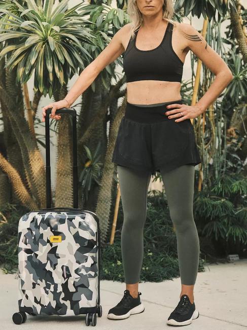 ICON PATTERN Hand luggage trolley camo grey - Hand luggage