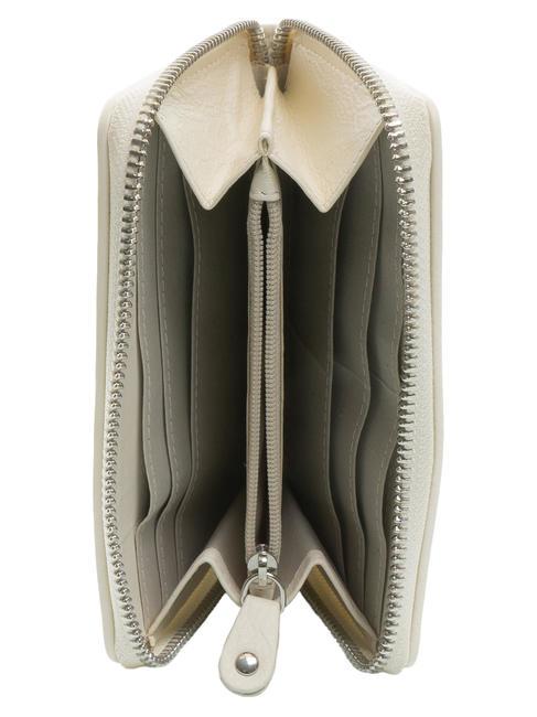 CHARLENE Zip around leather wallet ivory white - Women’s Wallets