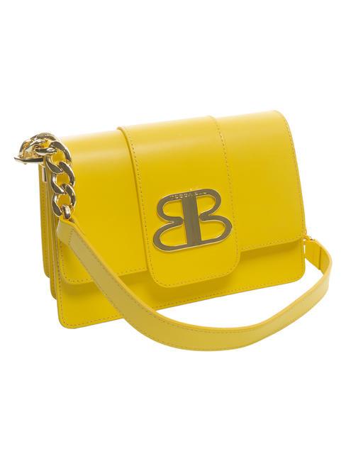 LILY  Mini shoulder bag, in leather Yellow - Women’s Bags