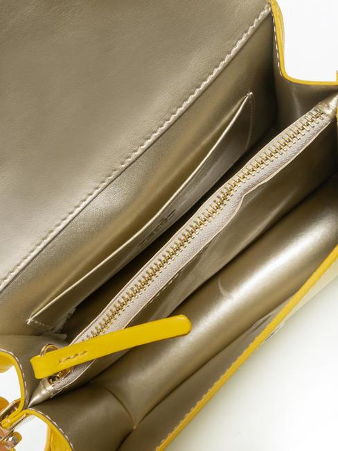 LILY  Mini shoulder bag, in leather Yellow - Women’s Bags