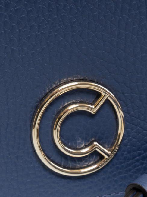 LEILANI Leather handbag with shoulder strap blueberry - Women’s Bags