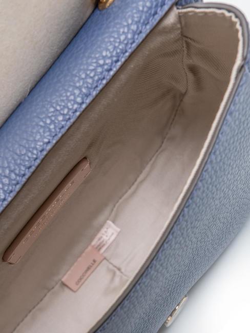 LEILANI Leather handbag with shoulder strap blueberry - Women’s Bags