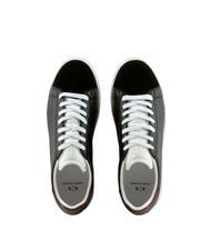 ARMANI EXCHANGE A|X Leather sneakers black+wine+op.white - Men’s shoes - 3