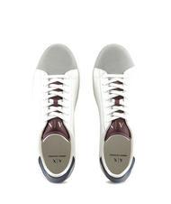 ARMANI EXCHANGE A|X Leather sneakers op.white+navy+bordea - Men’s shoes - 4
