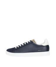 ARMANI EXCHANGE A|X Leather sneakers navy+off white+dune - Men’s shoes - 3