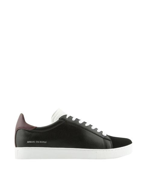 A|X Leather sneakers black+wine+op.white - Men’s shoes