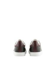 ARMANI EXCHANGE A|X Leather sneakers black+wine+op.white - Men’s shoes - 4