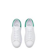 ARMANI EXCHANGE ACTION Leather sneakers op.white+green - Men&rsquo;s shoes - 4