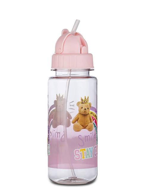 BEAR Straw cap water bottle 414 ml pink - Thermal bottles