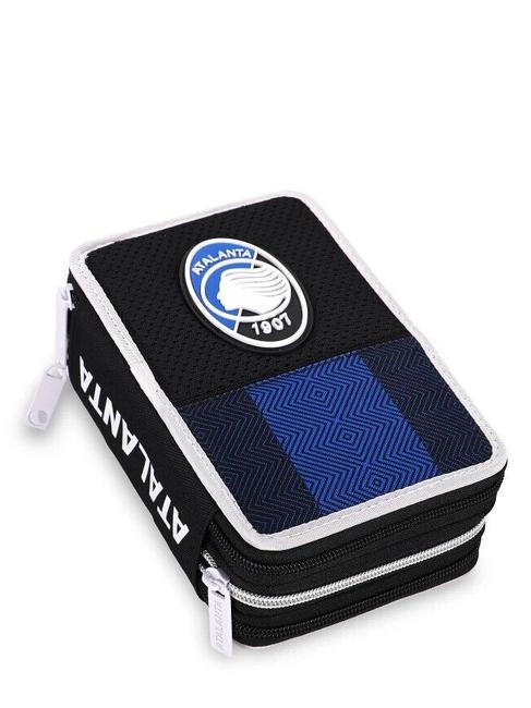 1907 3 zip pencil case with school kit Black - Cases and Accessories