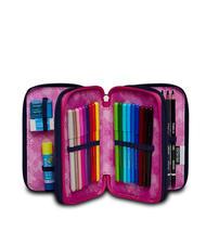 SEVEN CLOUDY SHAPES 3 zip pencil case with school kit - Cases and Accessories