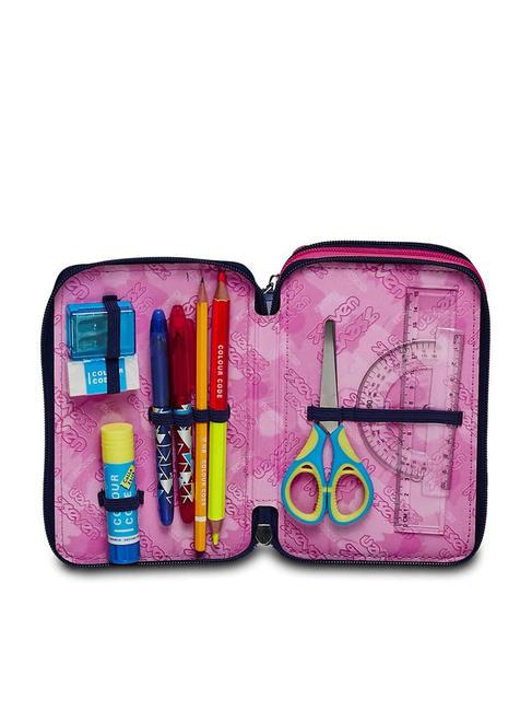 CLOUDY SHAPES 3 zip pencil case with school kit Bluedeep - Cases and Accessories