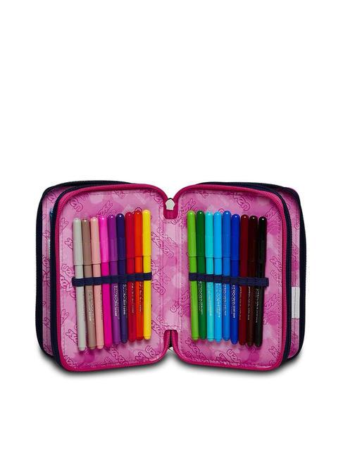 CLOUDY SHAPES 3 zip pencil case with school kit Bluedeep - Cases and Accessories