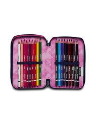 SEVEN CLOUDY SHAPES 3 zip pencil case with school kit Bluedeep - Cases and Accessories - 5