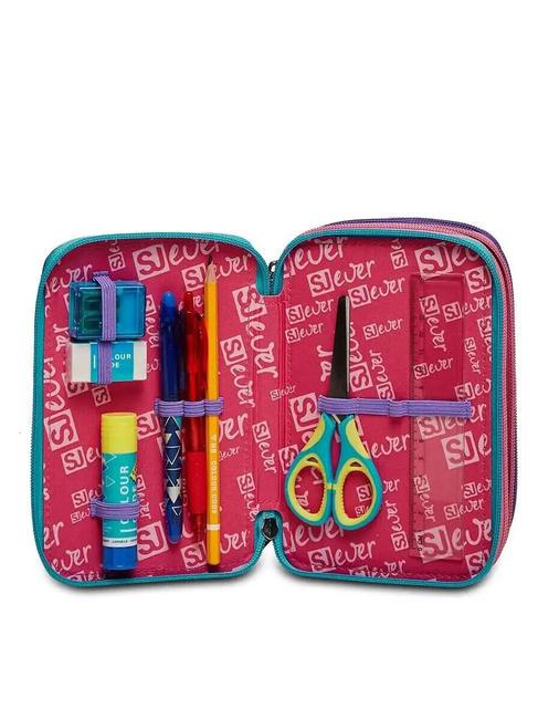 EVER RAYLY GIRL 3 zip pencil case with school kit summer rose - Cases and Accessories
