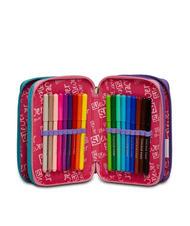 SJGANG EVER RAYLY GIRL 3 zip pencil case with school kit summer rose - Cases and Accessories - 4