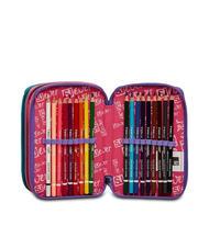 SJGANG EVER RAYLY GIRL 3 zip pencil case with school kit summer rose - Cases and Accessories - 5