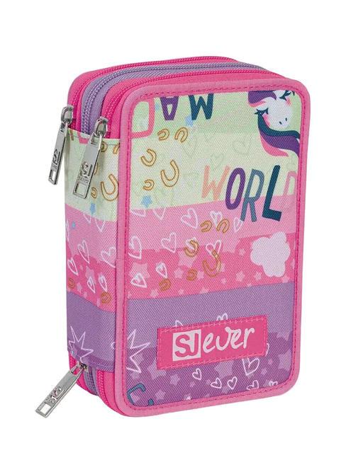 EVER RAYLY GIRL 3 zip pencil case with school kit summer rose - Cases and Accessories