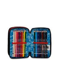 SJGANG EVER DRIFT BOY 3 zip pencil case with school kit red-orange - Cases and Accessories - 4