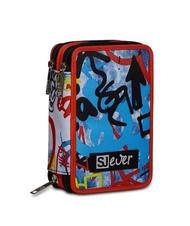 SJGANG EVER DRIFT BOY 3 zip pencil case with school kit red-orange - Cases and Accessories - 6