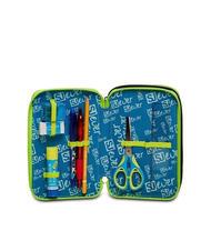 SJGANG EVER URBY BOY 3 zip pencil case with school kit Black - Cases and Accessories - 3