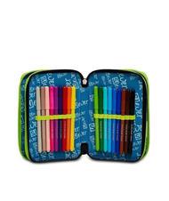 SJGANG EVER URBY BOY 3 zip pencil case with school kit Black - Cases and Accessories - 4