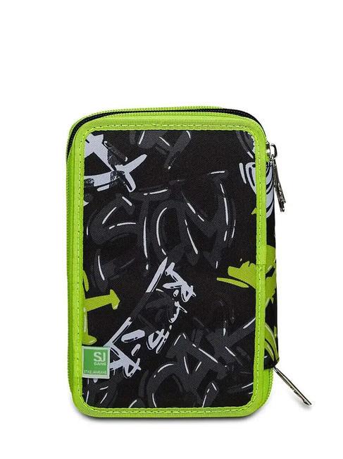 EVER URBY BOY 3 zip pencil case with school kit Black - Cases and Accessories