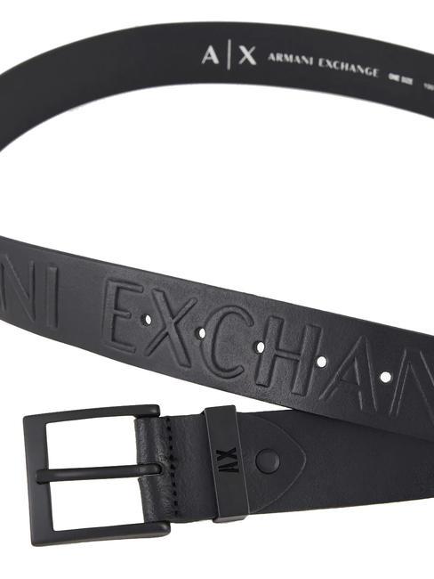 A|X LEATHER Leather belt Black - Belts