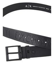 ARMANI EXCHANGE A|X LEATHER Leather belt Black - Belts - 3
