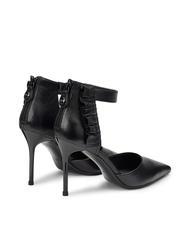 CULT QUEEN 3956 Leather pumps with ruffles black - Women’s shoes - 4