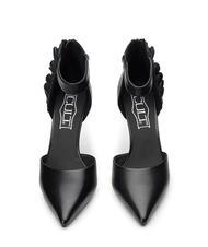 CULT QUEEN 3956 Leather pumps with ruffles black - Women’s shoes - 3