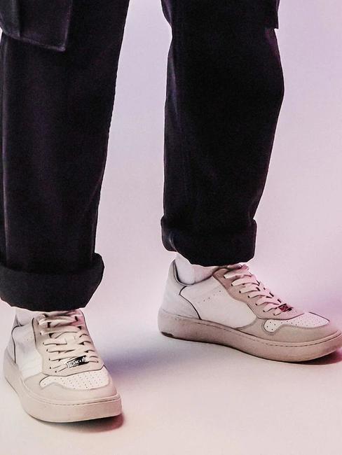 IRON 3992 Embossed logo leather sneakers white - Men’s shoes